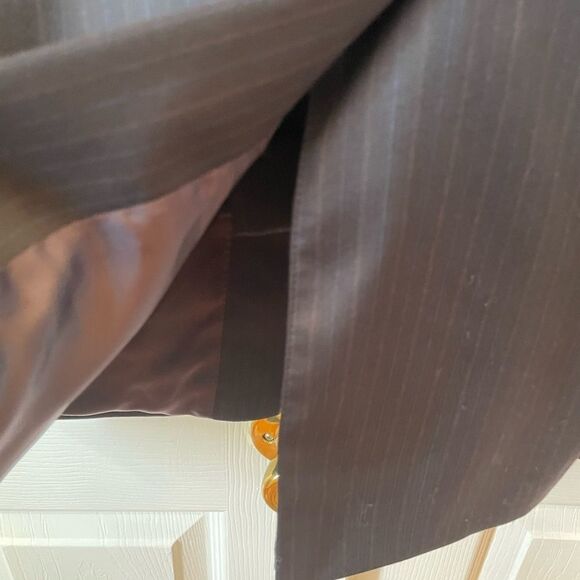 Navy Blue Pin Stripe Jos. A. Bank Signature Collection Suit 100% Wool 40R NWT - Picture 10 of 15
